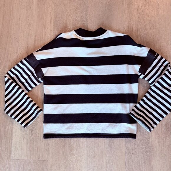 COS Women's Navy Blue & White Stripe Sweater - Size XS - Picture 3 of 9